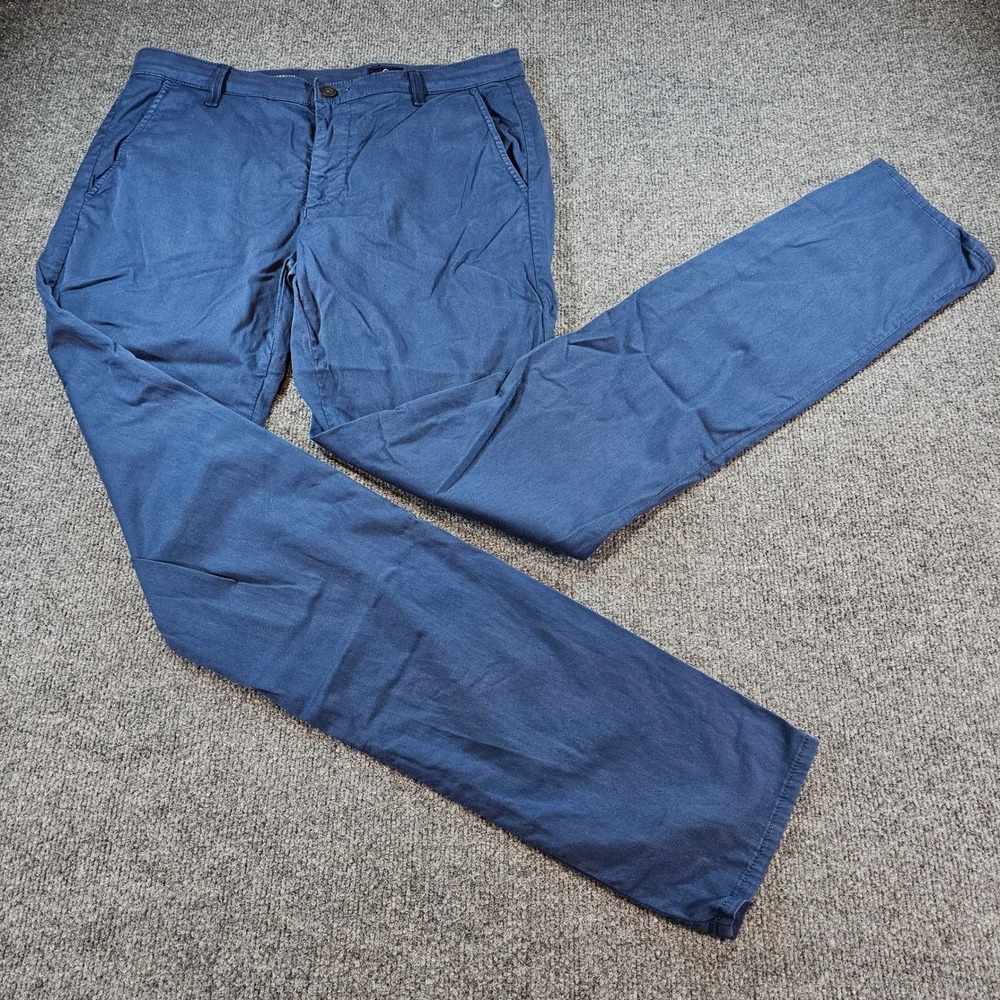 AG Adriano Goldschmied Mens 32 The Marshall Slim Chino Pants Night Rain Blue